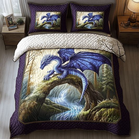 Dragon Roar 3-Piece Quilted Bedding Set NCU0DK7479