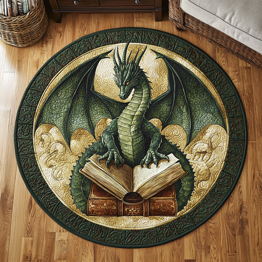 Dragon Scroll Quilted Round Mat NCU0DV6113