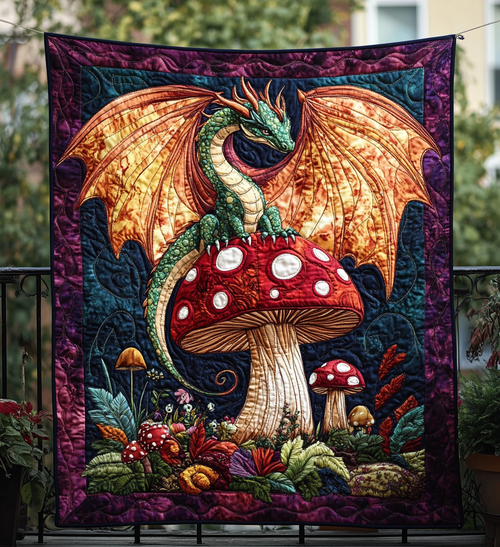 Dragon Shroom Quilted Blanket NCU0DV902