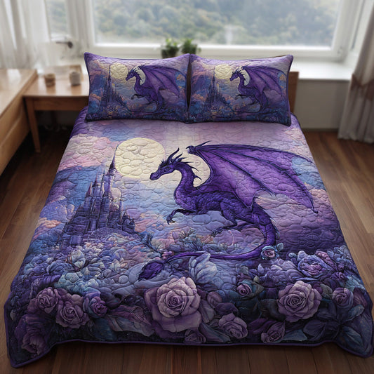 Dragon Song 3-Piece Quilted Bedding Set NCU0DV6438
