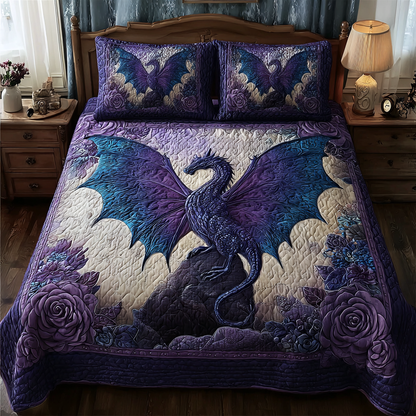 Dragon Soul 3-Piece Quilted Bedding Set NCU0DK8199