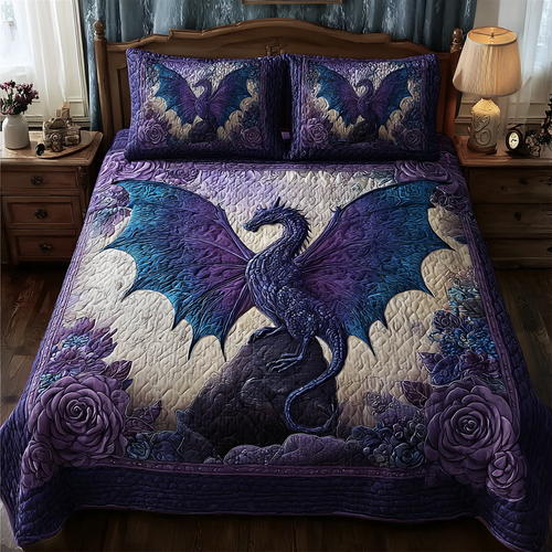 Dragon Soul 3-Piece Quilted Bedding Set NCU0DK8199