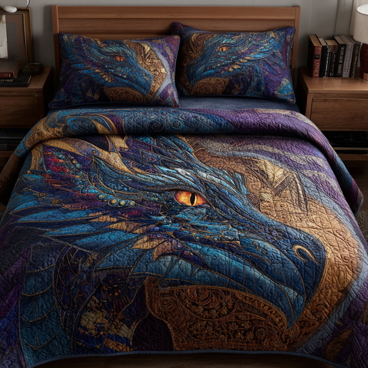 Dragon Soul 3-Piece Quilted Bedding Set NCU0DK8312