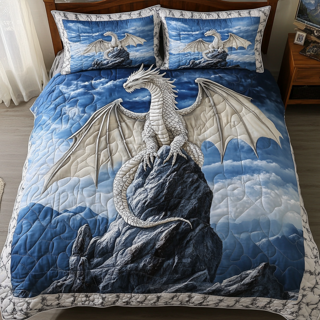 Dragon Spirit 3-Piece Quilted Bedding Set NCU0DK8041