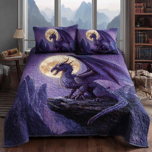 Dragon Spirit 3-Piece Quilted Bedding Set NCU0DK8200