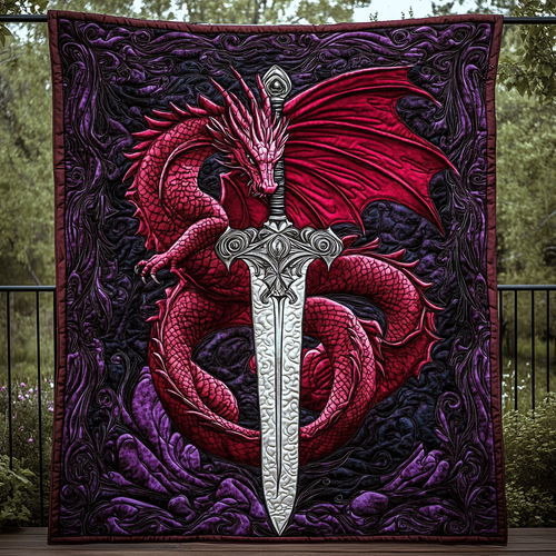 Dragon Sword Quilted Blanket NCU0DK779