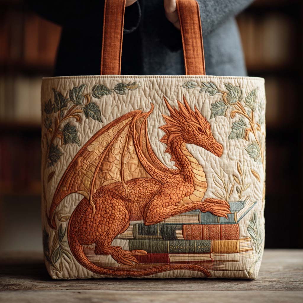 Dragon Tale Quilted Tote Bag NCU0TD167