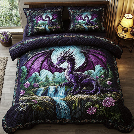Dragon Watch 3-Piece Quilted Bedding Set NCU0DV6440