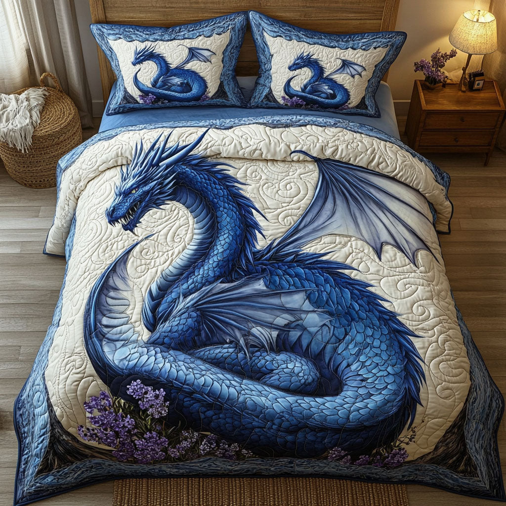 Dragon Whisper 3-Piece Quilted Bedding Set NCU0DK11705
