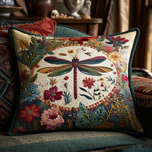 Dragonfly Beauty Quilted Bedding Pillow Case NCU0PT8212