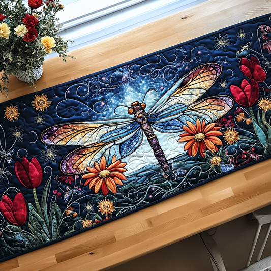 Dragonfly Breeze Quilted Table Runner NCU0DK4075