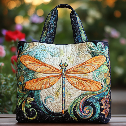 Dragonfly Breeze Quilted Tote Bag NCU0DK8689