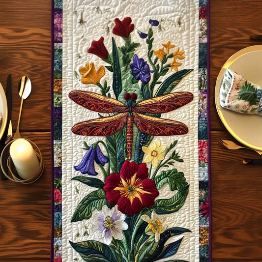 Dragonfly Charm Quilted Table Runner NCU0NT10397