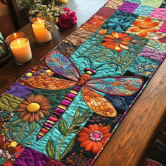 Dragonfly Dance Quilted Table Runner NCU0NT10398
