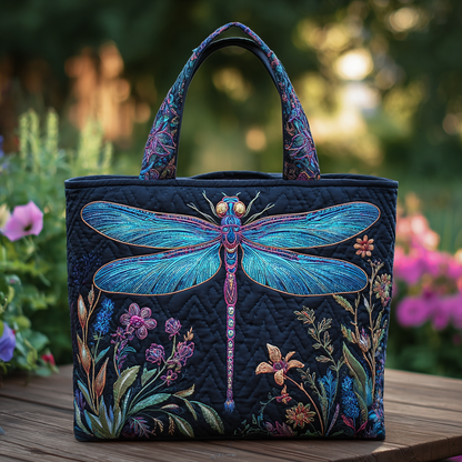 Dragonfly Dance Quilted Tote Bag NCU0DK8692