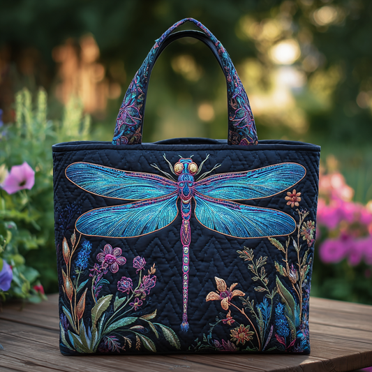 Dragonfly Dance Quilted Tote Bag NCU0DK8692