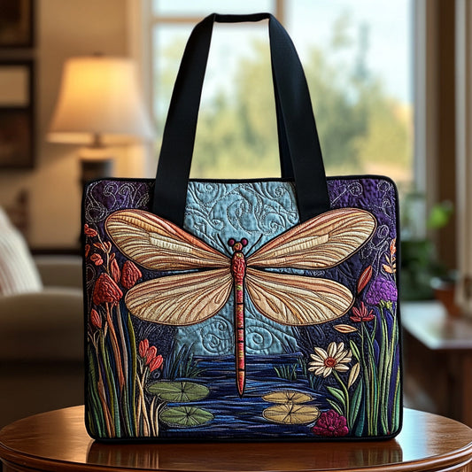 Dragonfly Dance Quilted Tote Bag NCU0DV6902