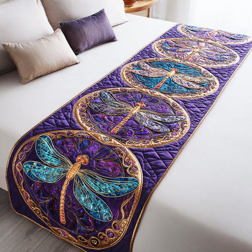 Dragonfly Dawn Light Quilted Bed Runner NCU0TD1577