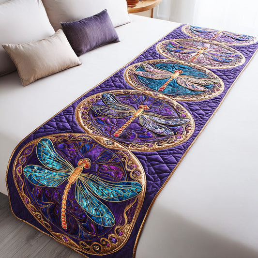Dragonfly Dawn Light Quilted Bed Runner NCU0TD1577