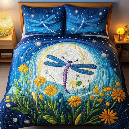 Dragonfly Dream 3-Piece Quilted Bedding Set NCU0VH3941