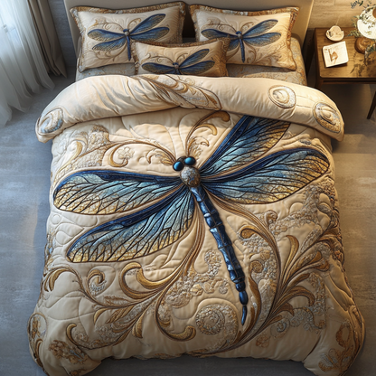 Dragonfly Flight 3-Piece Quilted Bedding Set NCU0DK7378