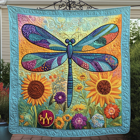 Dragonfly Flight Quilted Blanket NCU0DK8630