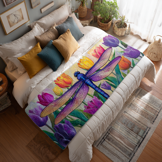 Dragonfly Garden Quilted Bed Runner NCU0DK8852