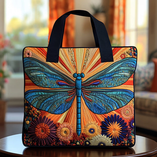 Dragonfly Garden Quilted Tote Bag NCU0DV6908