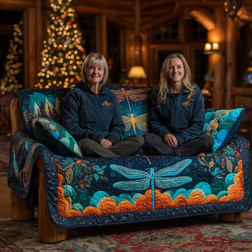 Dragonfly Glow Quilted Sofa Cover NCU0DV8639