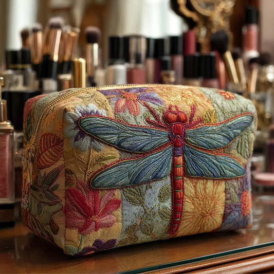 Dragonfly Grace Quilted Makeup Bag NCU0DK10236