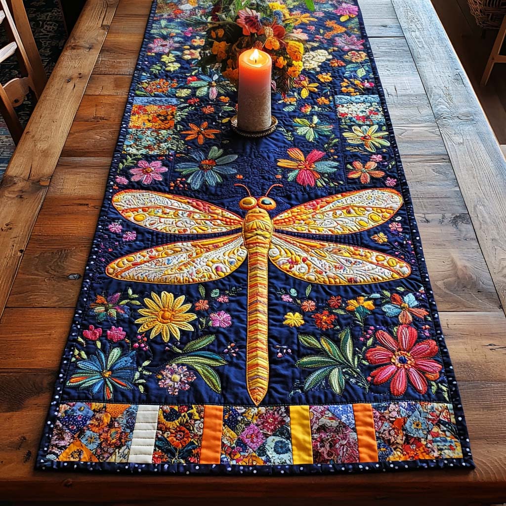 Dragonfly Grace Quilted Table Runner NCU0NT10402