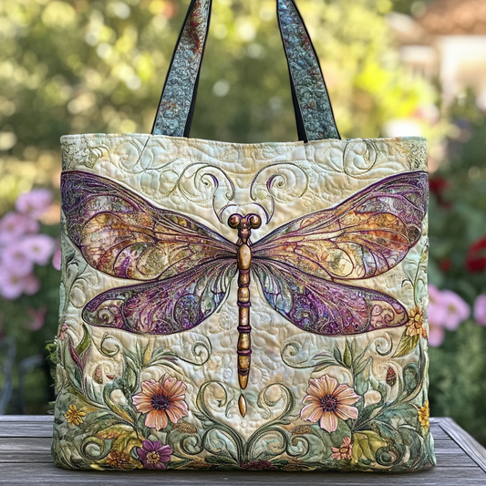 Dragonfly Grace Quilted Tote Bag NCU0DK8690