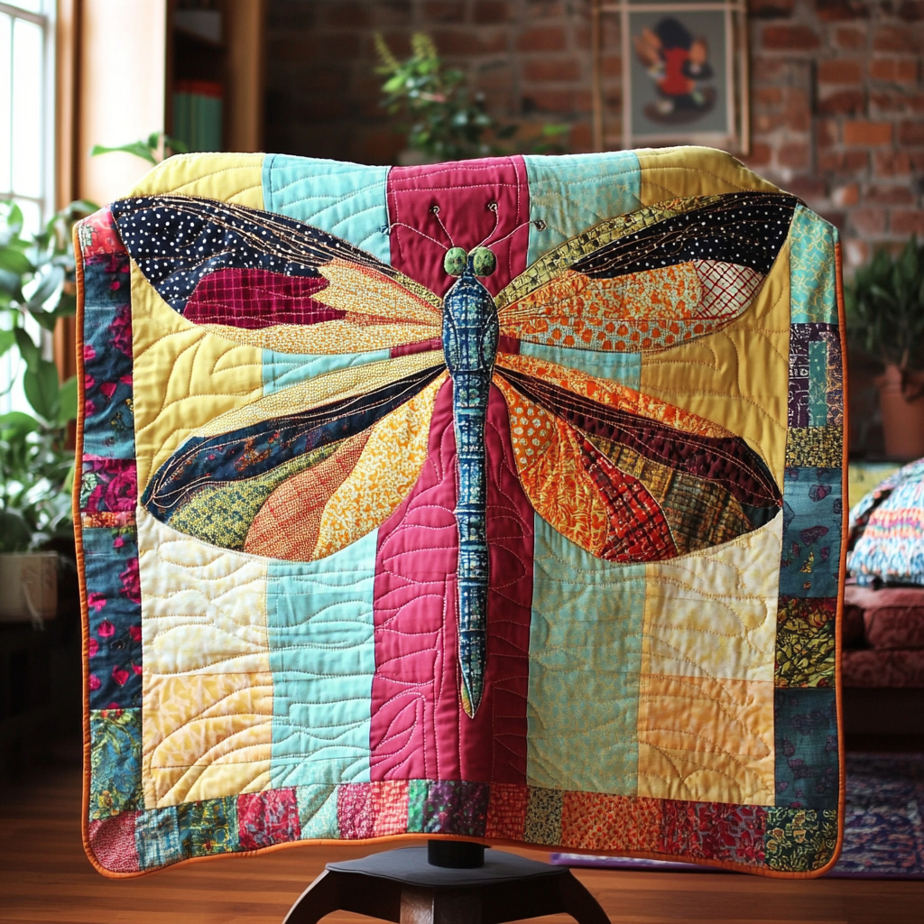 Dragonfly Haven Quilted Blanket NCU0VH3134