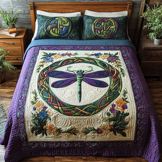 Dragonfly Legacy 3-Piece Quilted Bedding Set NCU0PT3213