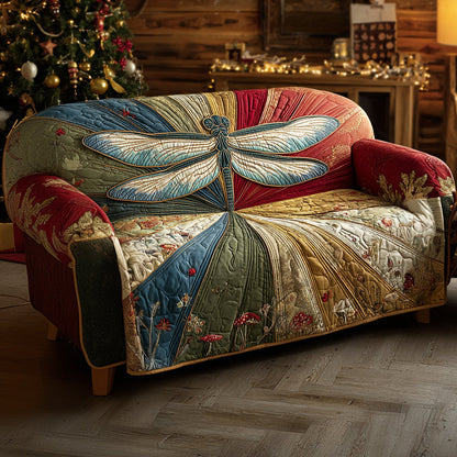 Dragonfly Meadow Quilted Sofa Cover NCU0DV8645