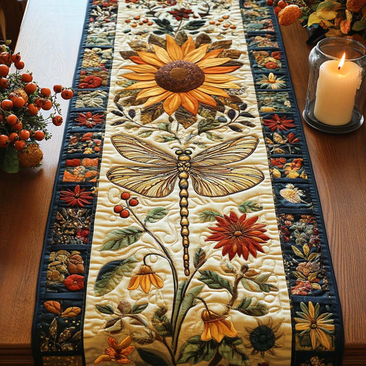 Dragonfly Petals Quilted Table Runner NCU0NT10403