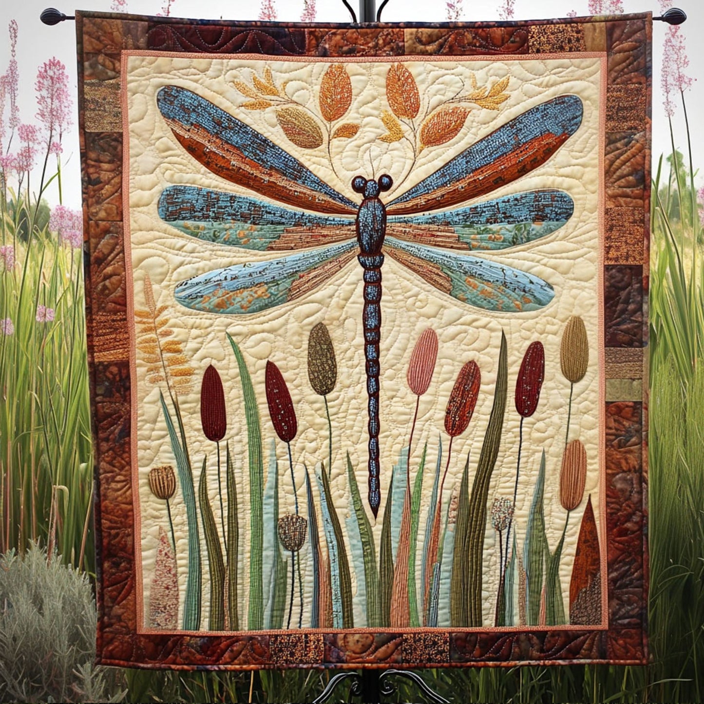 Dragonfly Reflection Quilted Blanket NCU0PT6505