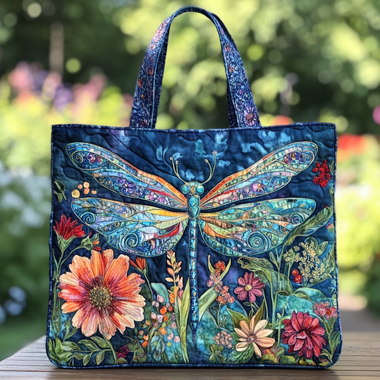 Dragonfly Whisper Quilted Tote Bag NCU0DK8831