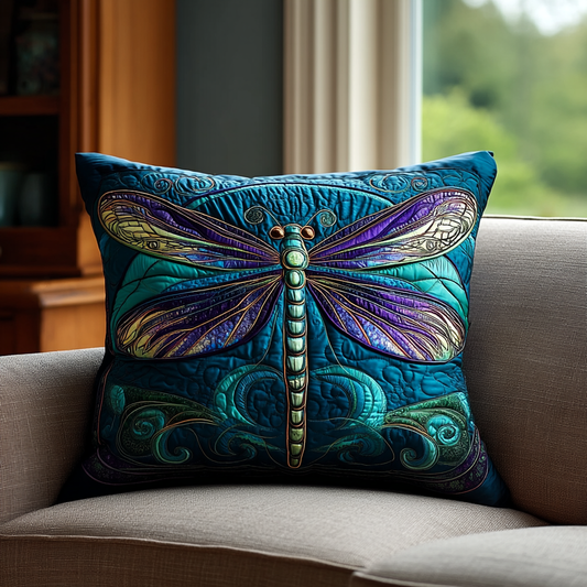 Dragonfly Wings Quilted Pillow Case NCU0DK7377