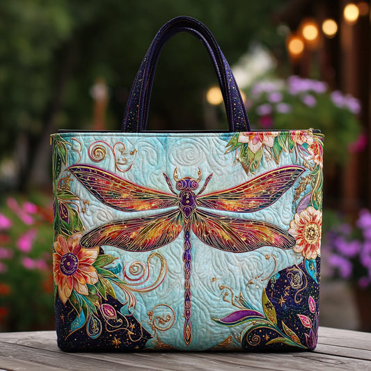 Dragonfly Wings Quilted Tote Bag NCU0DK8688