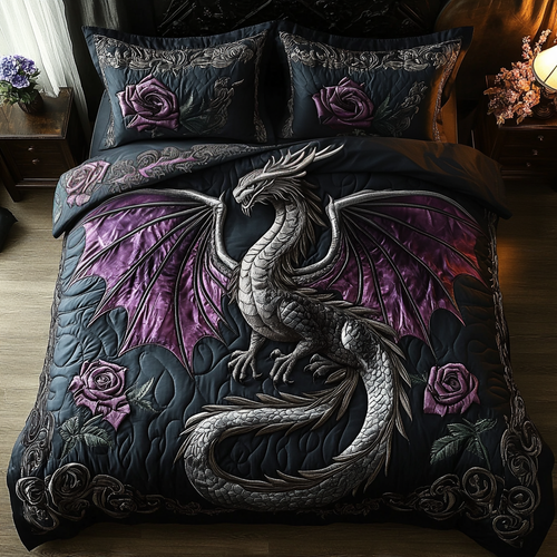Dragonheart 3-Piece Quilted Bedding Set NCU0DV3659