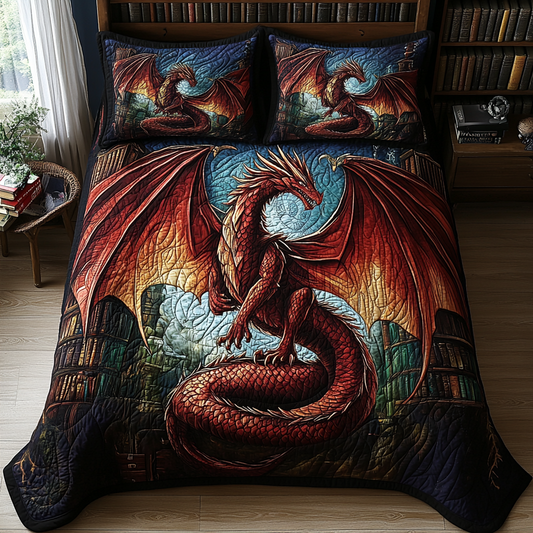 Dragonheart 3-Piece Quilted Bedding Set NCU0DV3970