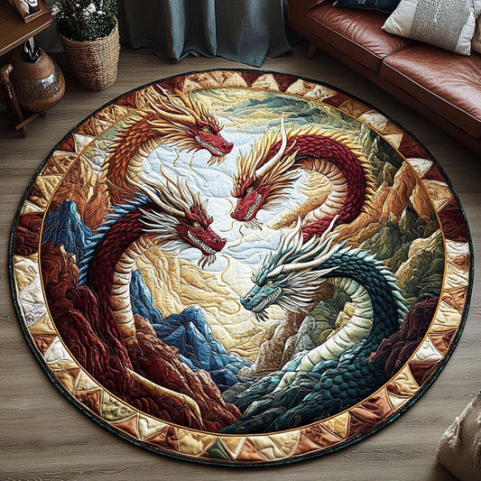 Dragons Fury Quilted Round Mat NCU0PT5586