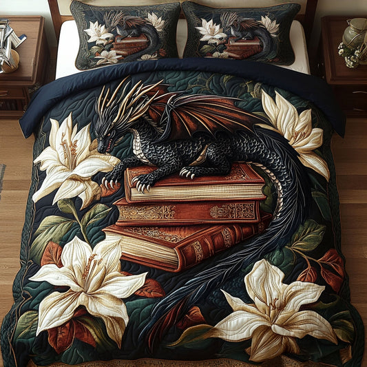 Dragons Treasure Trove 3-Piece Quilted Bedding Set NCU0PT5559
