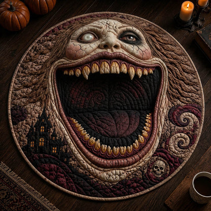 Dreadful Abyss Quilted Round Mat NCU0HH2056