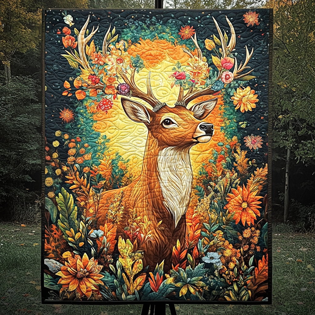 Dream Deer Quilted Blanket NCU0VH634