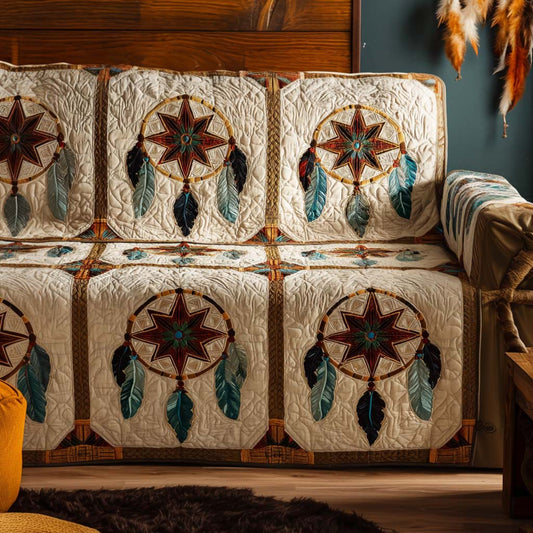 Dream Feathers Quilted Sofa Cover NCU0NT10647