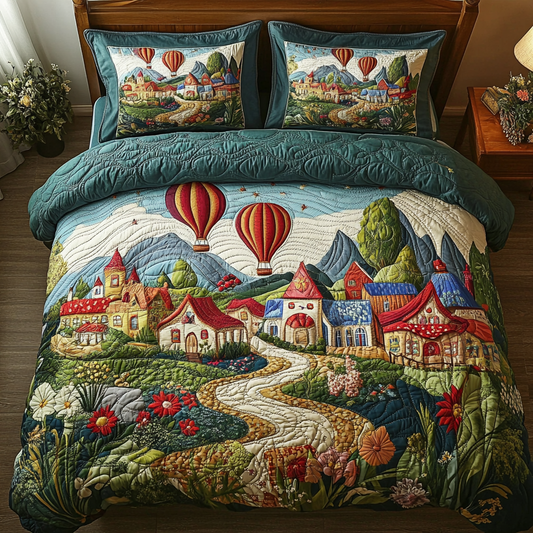 Dream Fields 3-Piece Quilted Bedding Set NCU0VH3912