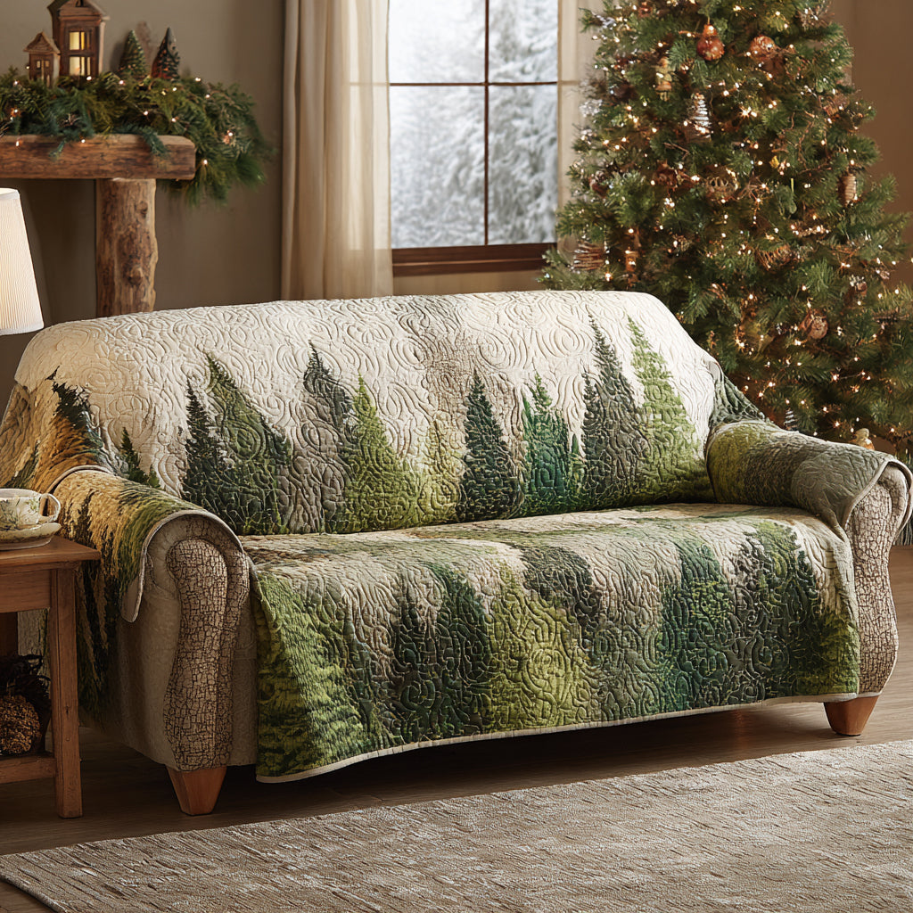 Dream Forest Quilted Sofa Cover NCU0DV8617