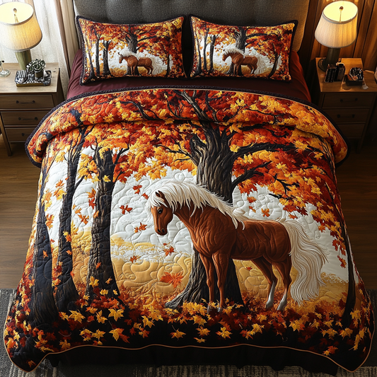 Dream Horse 3-Piece Quilted Bedding Set NCU0DK9533